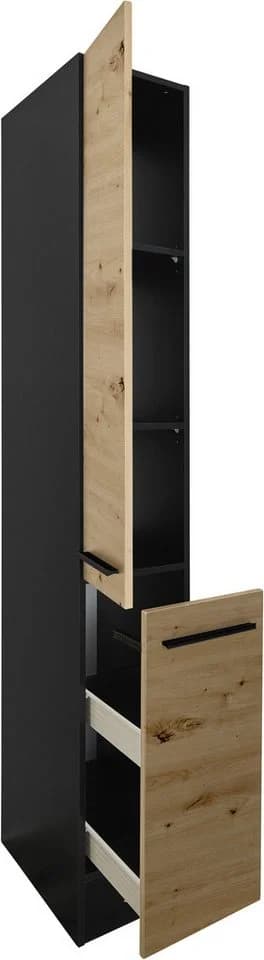 BASIC by Balculina Vorratsschrank Jazz 30er Schwarz Braun Anthrazit