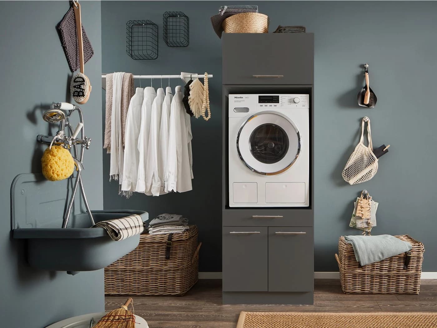 Laundreezy Mehrzweckschrank Anthrazit mit Soft-Close - Bild 2