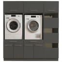 Mehrzweckschrank-Set Laundreezy Anthrazit Holzwerkstoff Softclose Bild 1