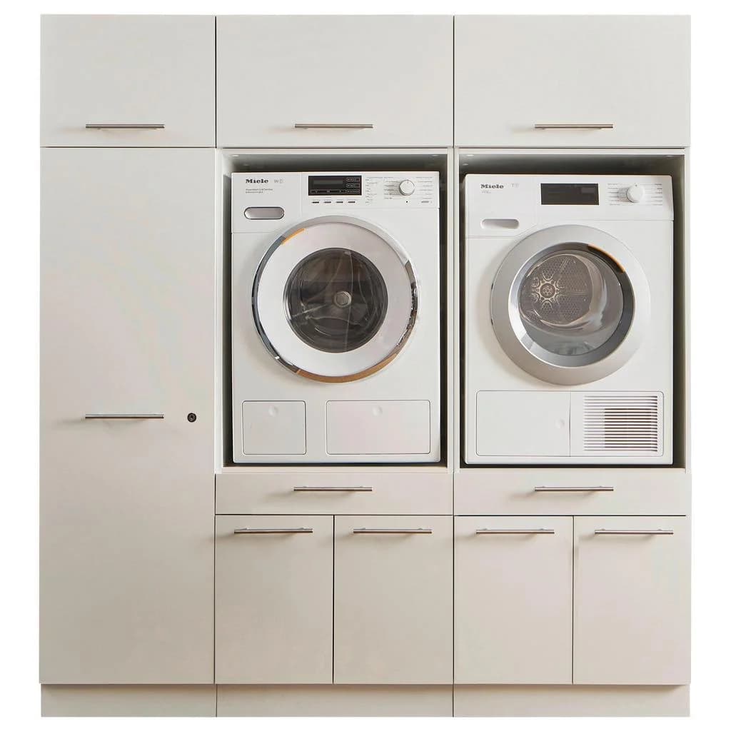 Mehrzweckschrank-Set Laundreezy Weiß Holzwerkstoff Softclose