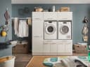 Mehrzweckschrank-Set Laundreezy Weiß Holzwerkstoff Softclose Bild 2