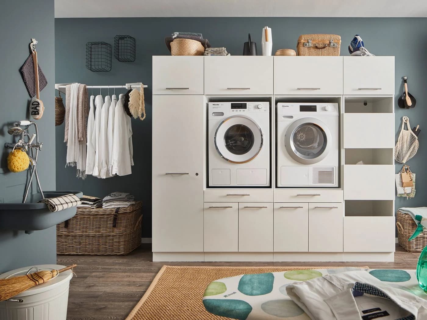 Laundreezy Mehrzweckschrank-Set Weiß Soft-Close - Bild 2