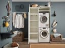 Laundreezy Mehrzweckschrank Weiß Holzwerkstoff Softclose Bild 1