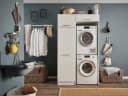 Laundreezy Mehrzweckschrank Weiß Holzwerkstoff Softclose Bild 2