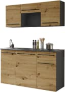 BASIC by Balculina Jazz Singleküche Anthrazit Eiche 160cm Bild 4