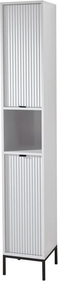 BASIC by Balculina Hochschrank Lucera Weiß Matt 2-Türer - Bild 2