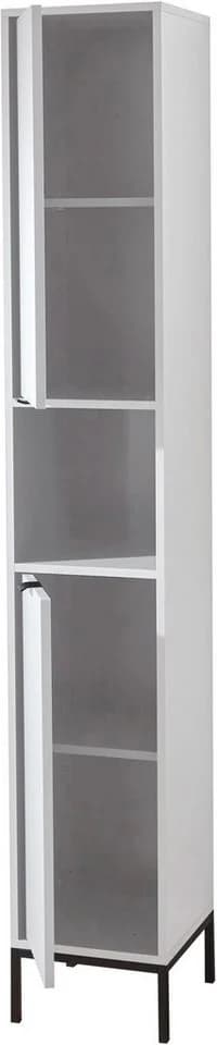 BASIC by Balculina Hochschrank Lucera Weiß Matt 2-Türer - Bild 3