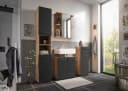 BASIC by Balculina Spiegelschrank Vista 60x71x20 cm Schwarz Matt Viking Oak Bild 1