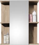 BASIC by Balculina Spiegelschrank Vista 60x71x20 cm Schwarz Matt Viking Oak Bild 3