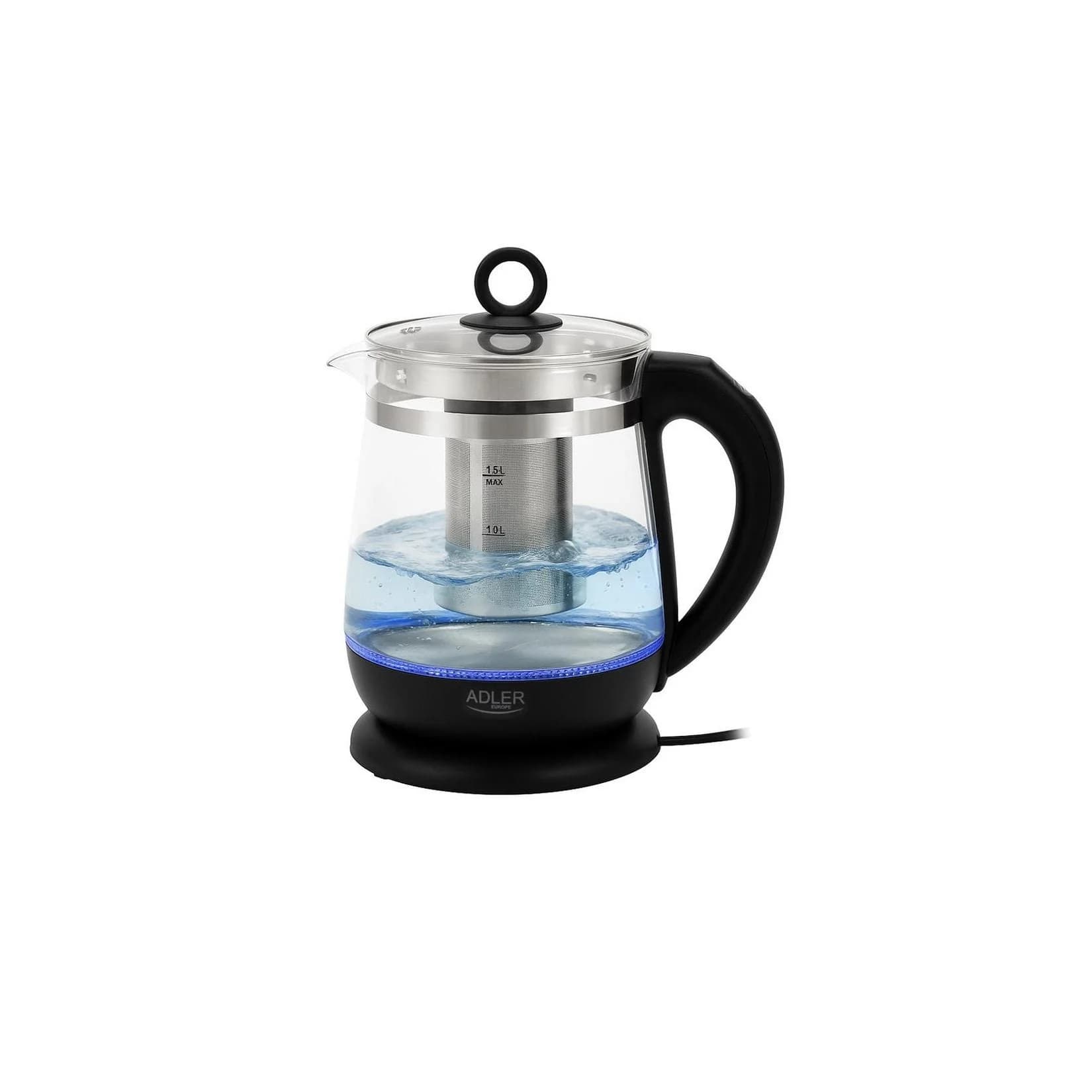 Adler AD 1299 Wasserkocher/Teekocher mit Sieb 1,5 L 2200 W