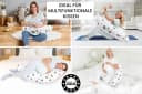 Amilian Stillkissenbezug 170 cm Grau 100% Baumwolle Bild 5
