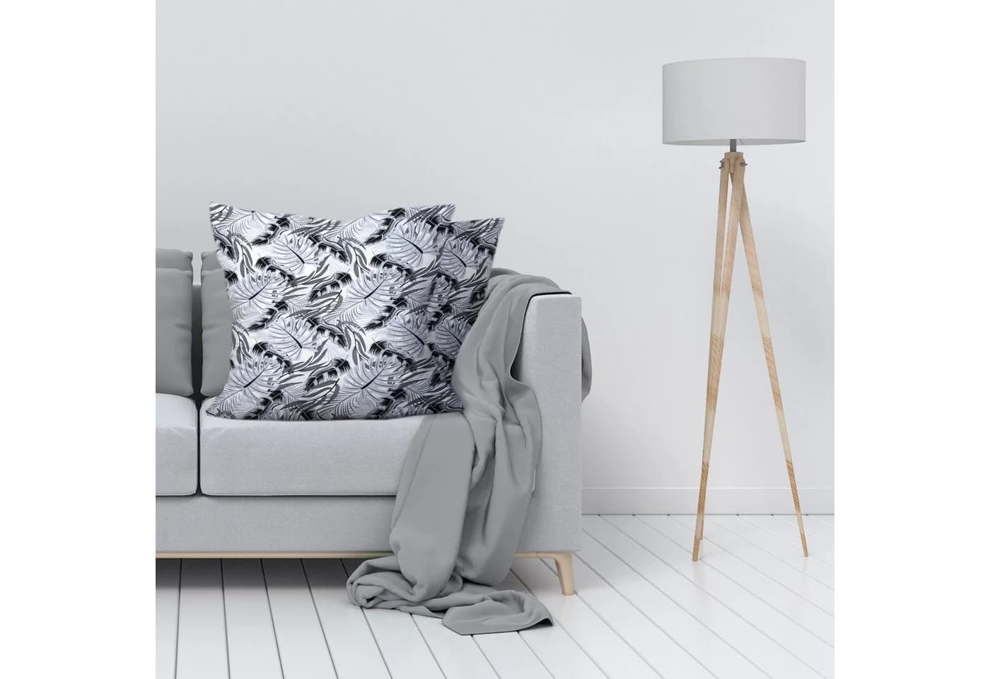 Amilian Dekokissen 80x80 cm Grau Kindermotive