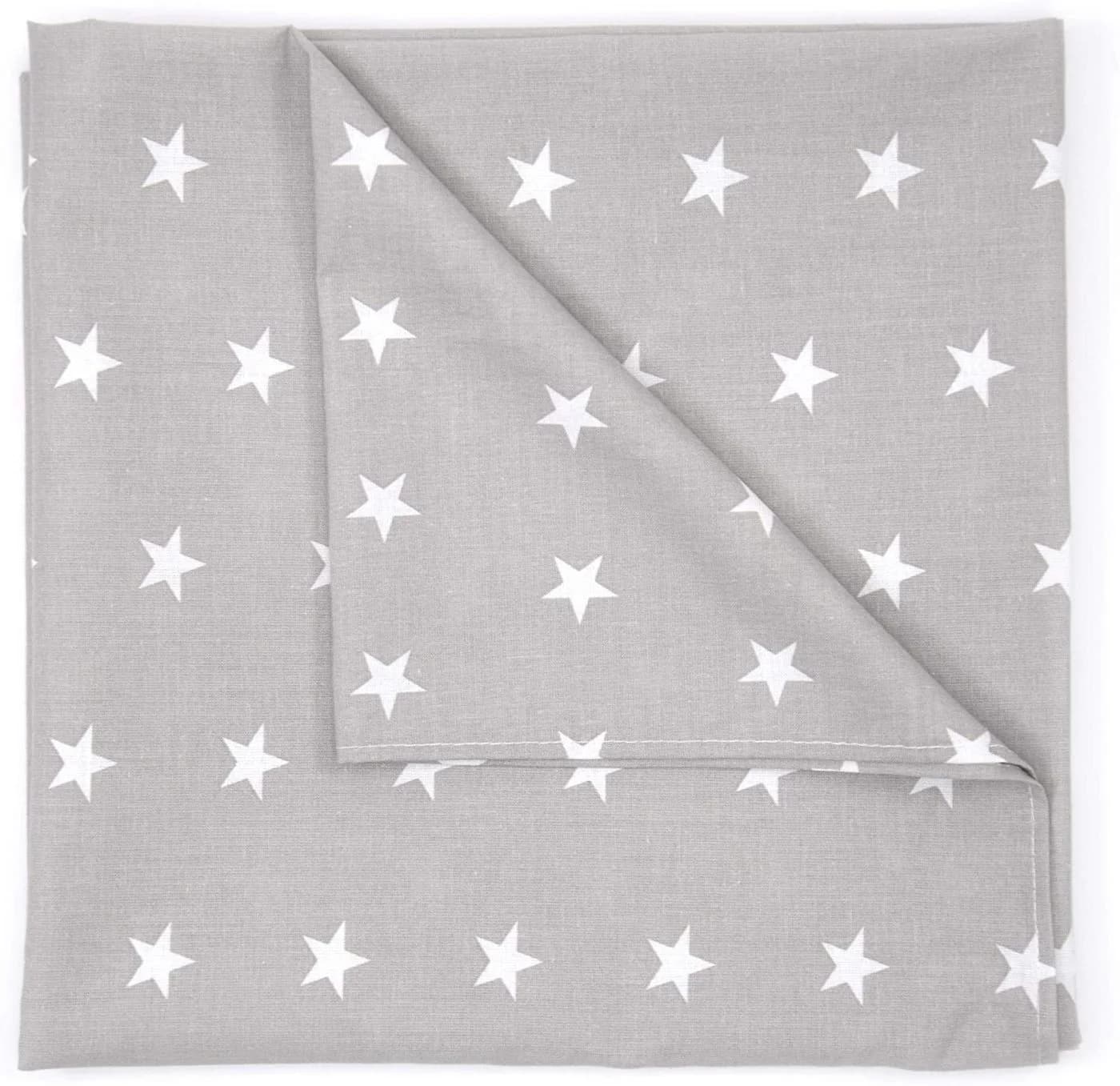 Amilian Spannbettlaken 100% Baumwolle Grau Babybett 120x60 cm - Bild 5