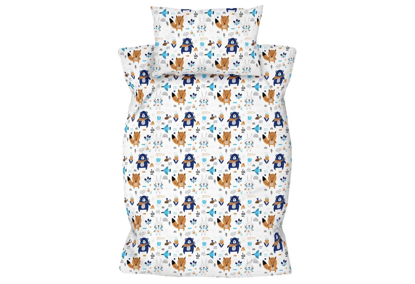 Amilian Kinderbettwäsche 2-teilig 100% Baumwolle Beige - Bild 2