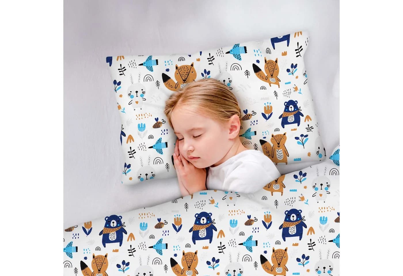 Amilian Kinderbettwäsche 2-teilig 100% Baumwolle Beige - Bild 4