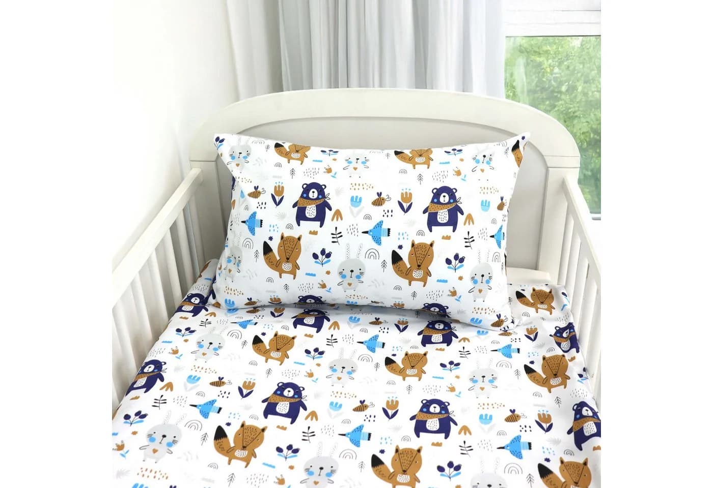 Amilian Kinderbettwäsche 2-teilig 100% Baumwolle Beige - Bild 5