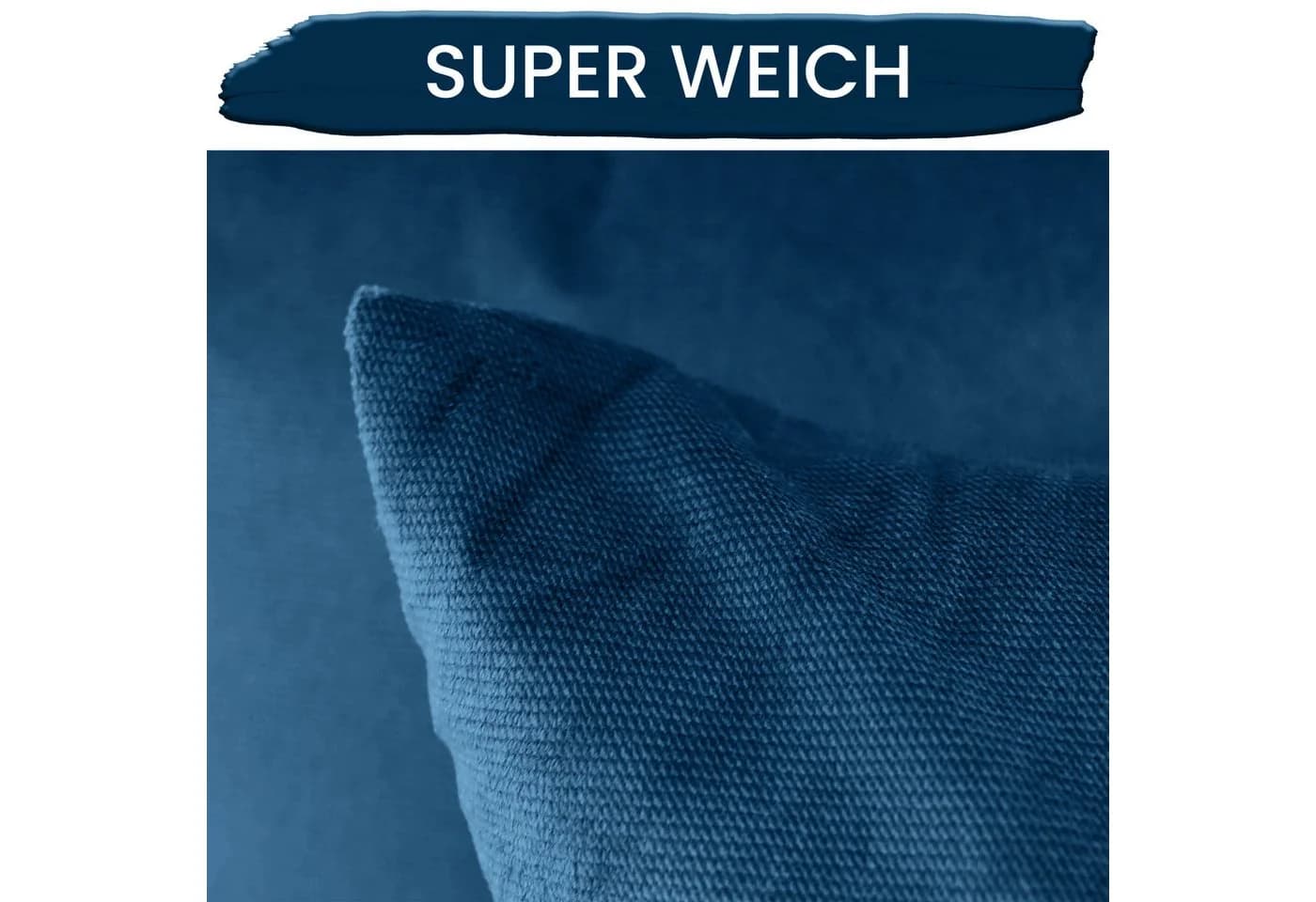 Amilian Dekokissen 2er Set Mitternachtsblau 40x40 cm mit Füllung