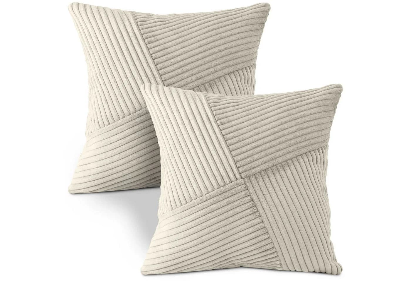 Amilian Dekokissen 2er Set 40x40 cm Modern Beige - Bild 2