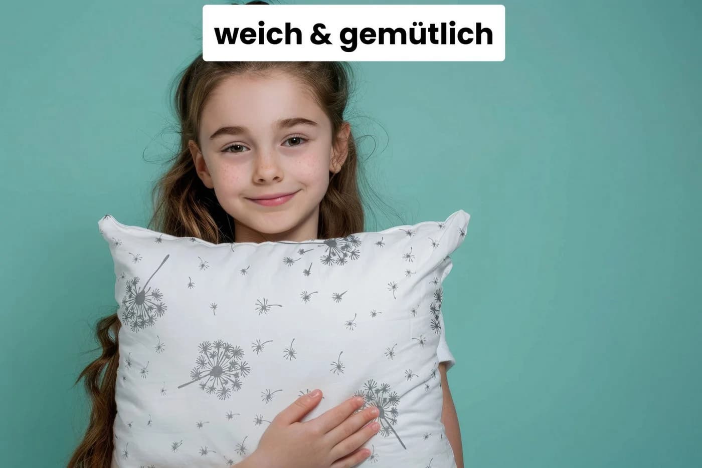 Amilian Kissenbezug 40x40 cm Baumwolle Polyester Grau/Weiß