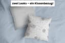 Amilian Kissenbezug 40x40 cm Baumwolle Polyester Grau/Weiß Bild 3