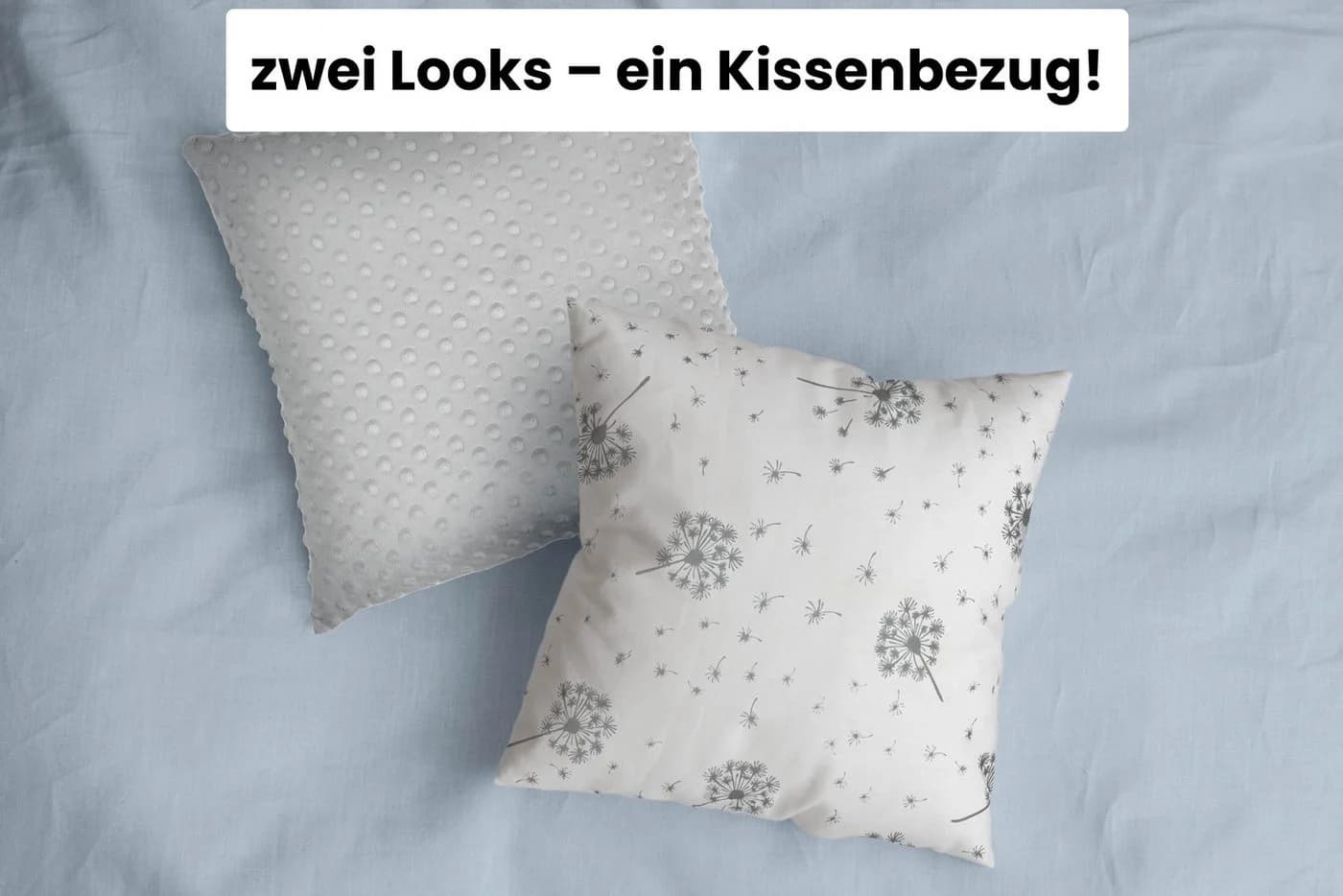 Amilian Kissenbezug 40x40 cm Baumwolle Polyester Grau/Weiß - Bild 3