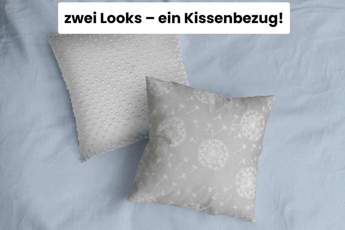 Amilian Kissenbezug 40x40 Grau/Weiß Modern - Bild 3