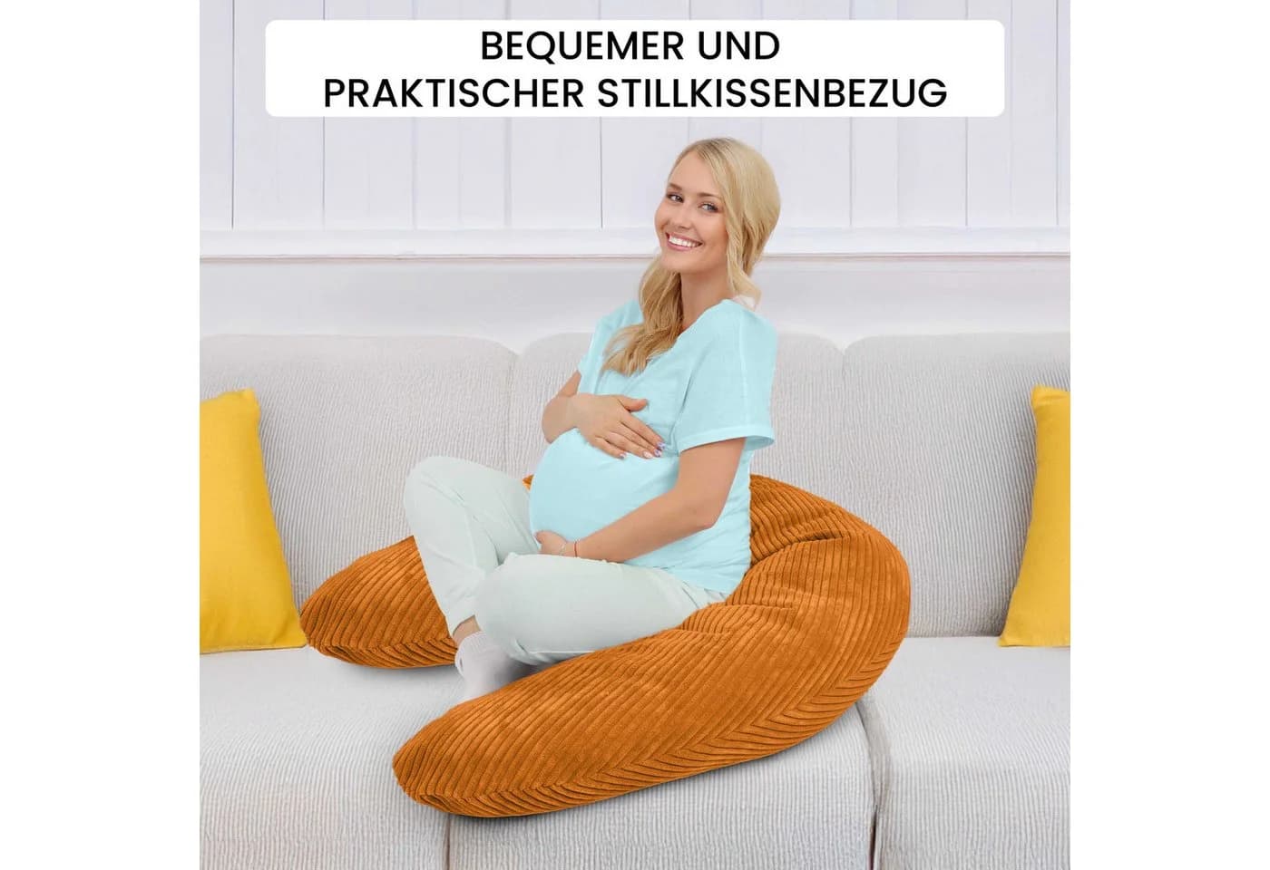 Amilian Stillkissenbezug 170 cm Orange Polyester Nylon