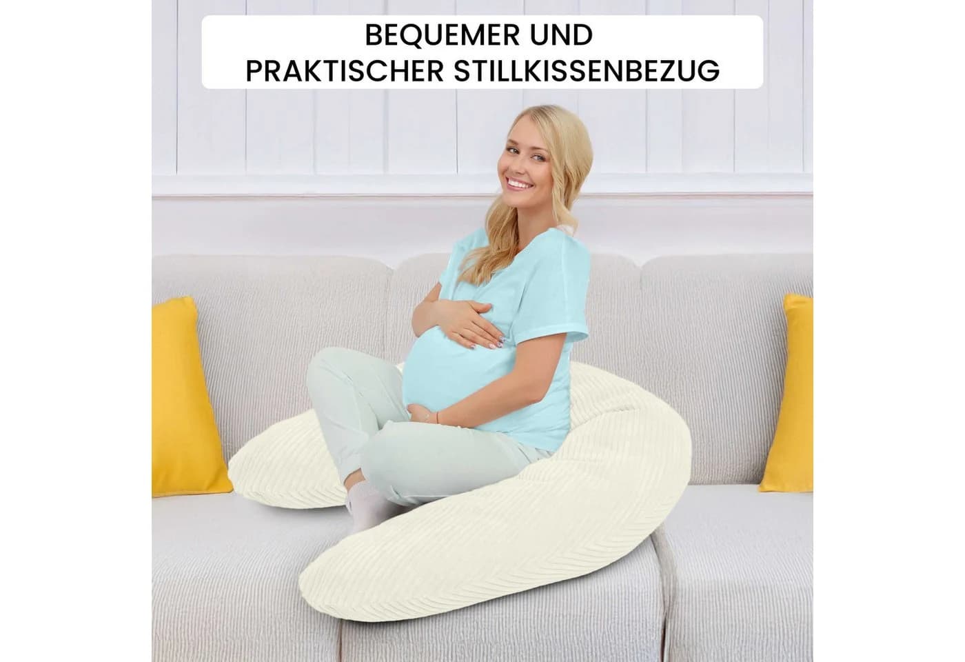 Amilian Stillkissenbezug 170 cm - Weicher Polyester-Ersatzbezug