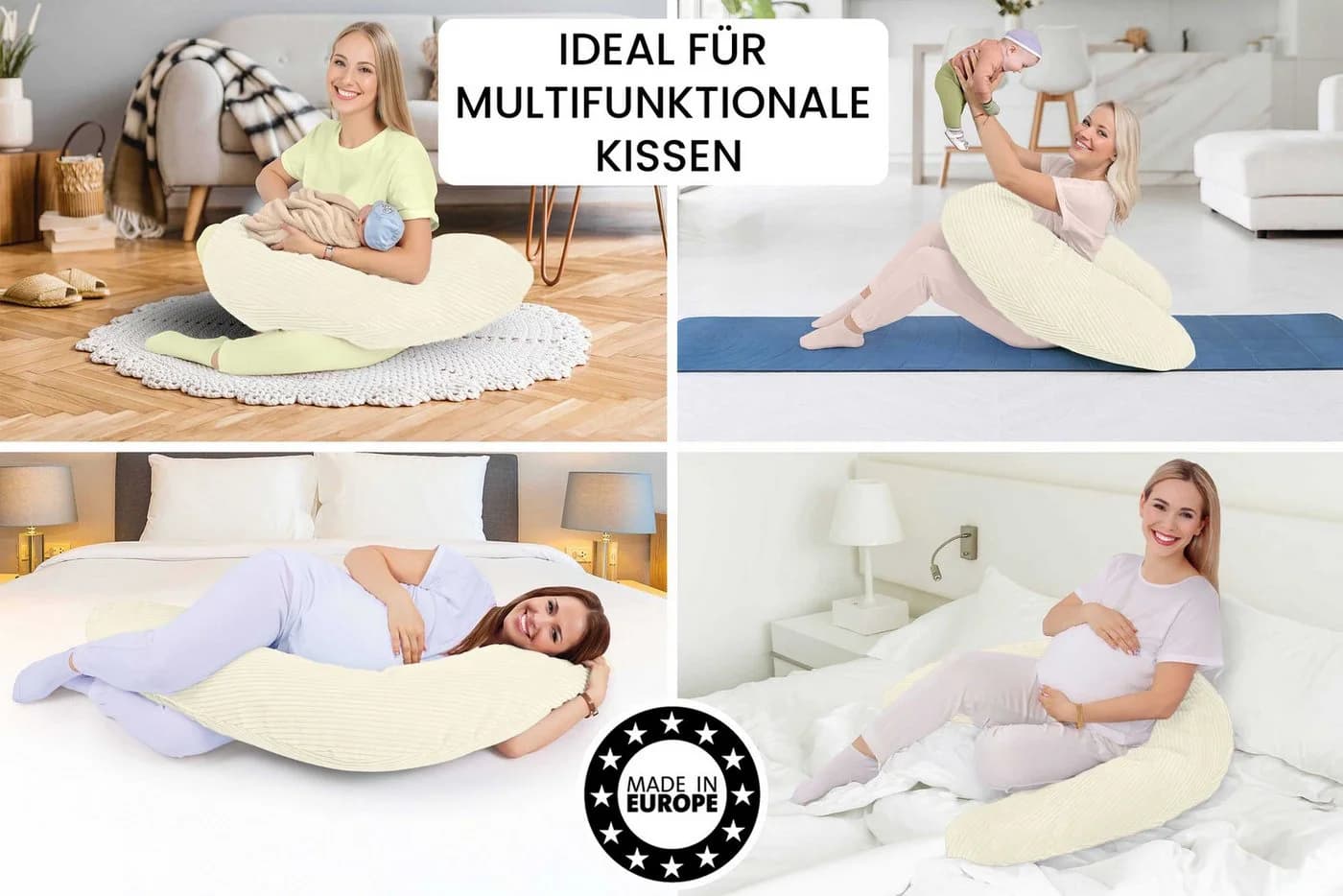 Amilian Stillkissenbezug 170 cm - Weicher Polyester-Ersatzbezug - Bild 5