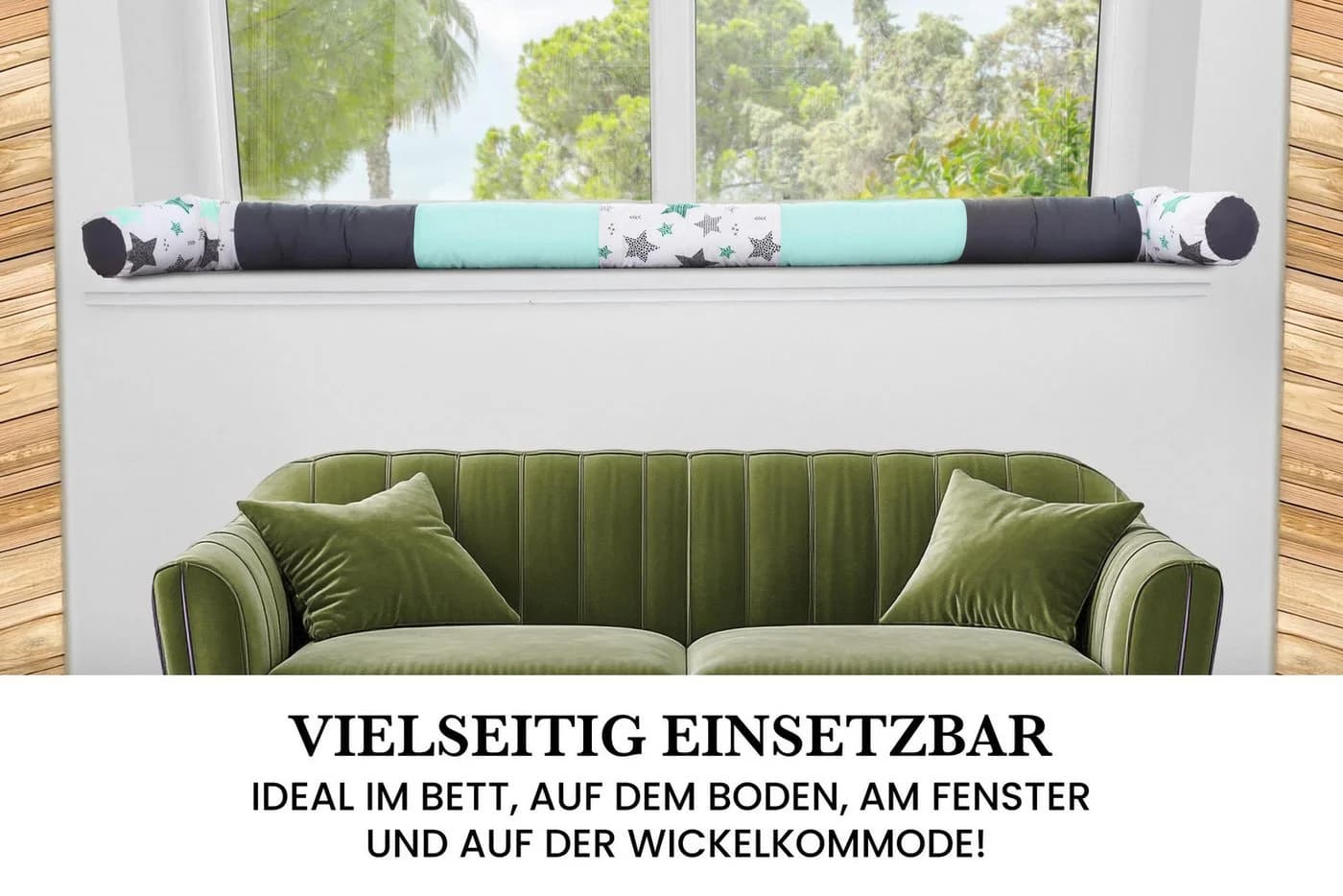 Amilian Nestchenschlange Bettschlange 210cm Türkis - Flexibel & Multifunktional - Bild 5