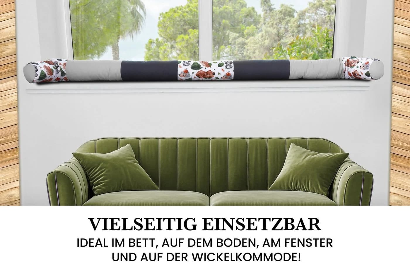 Amilian Nestchenschlange Bettschlange 210cm Grau Multifunktional - Bild 5
