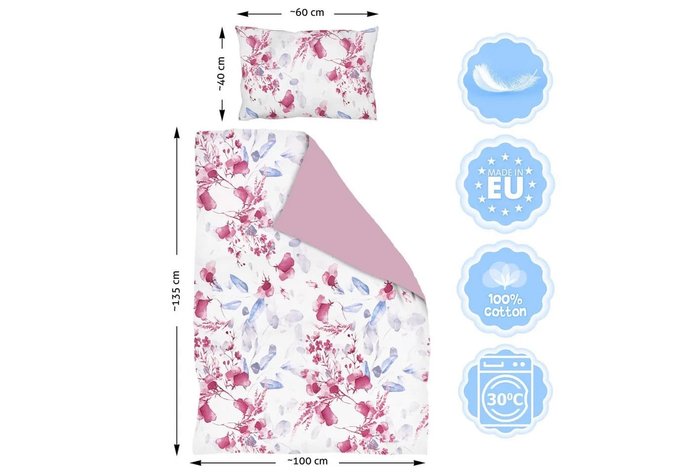 Amilian Babybettwäsche Set 7-teilig mit Himmel und Nestchen