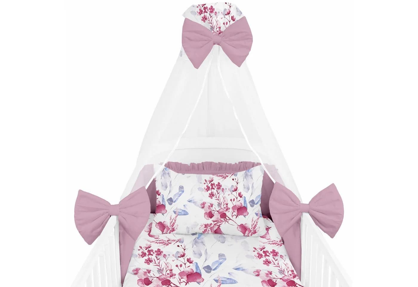 Amilian Babybettwäsche Set 7-teilig mit Himmel und Nestchen - Bild 2