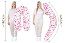 Amilian Stillkissen XXL 170 cm - Beige Körperkissen mit abnehmbarem Bezug Bild 3