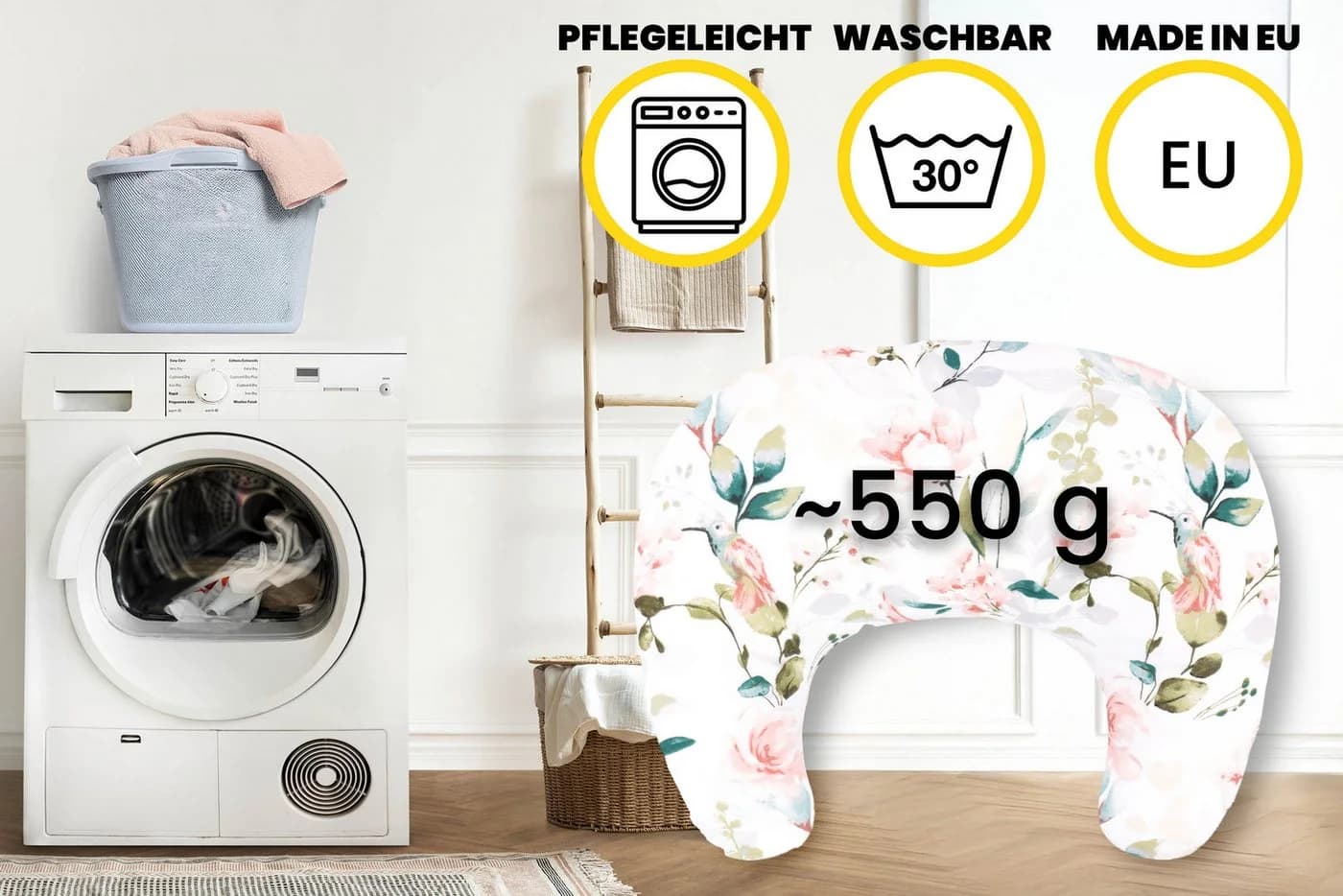 Amilian Stillkissen Lagerungskissen - Seitenschläferkissen Grün - Bild 5
