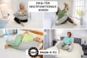 Amilian Stillkissenbezug 170 cm Grau 100% Baumwolle Bild 1