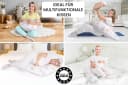 Amilian Stillkissenbezug 170 cm Grau 100% Baumwolle Bild 5