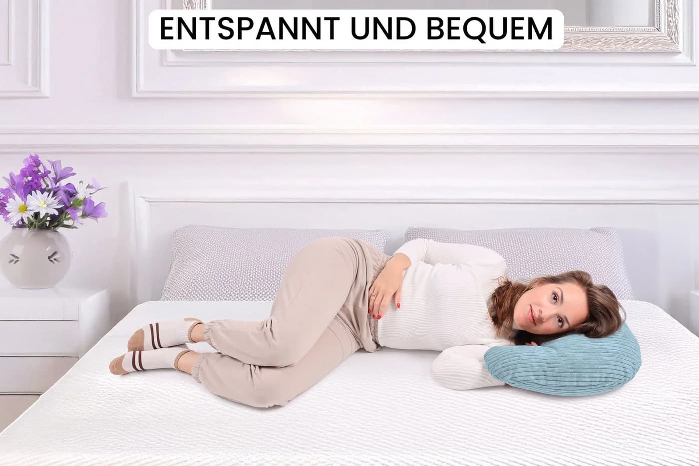 Amilian Stillkissen Schwangerschaftskissen Stillmond Stillhörnchen - Bild 4