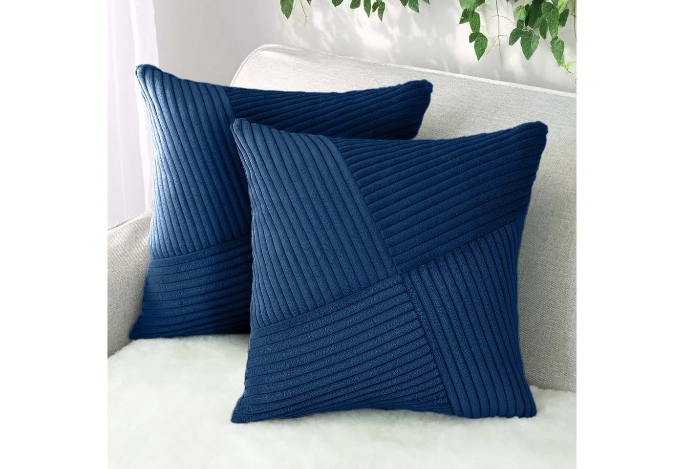 Amilian Dekokissen 40x40 cm 2er Set Kuschelkissen