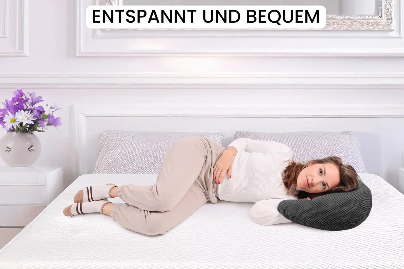 Amilian Stillkissen Stillmond Schwangerschaftskissen Klein - Bild 4