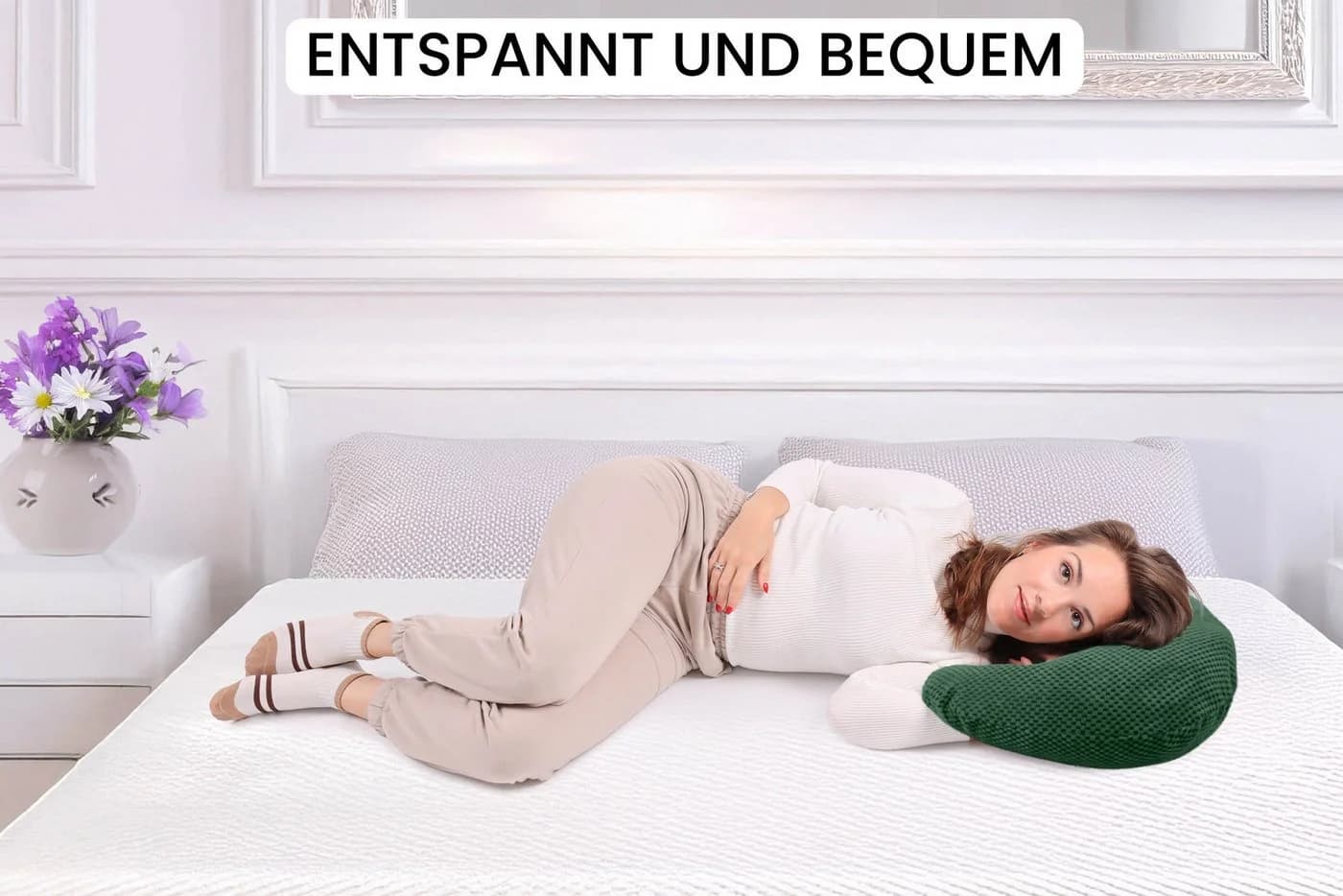 Amilian Stillkissen Stillmond - Ergonomisches Schwangerschaftskissen - Bild 4