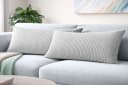 Amilian Kissenbezüge 40x80 cm 2er Set Grau Cord-Optik Hotelverschluss Bild 2
