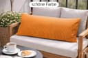 Amilian Kissenbezüge 40x80 cm 2er Set Cord-Optik Hotelverschluss Orange Bild 4