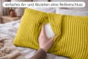 Amilian Dekokissen 40x80 cm mit Füllung Gelb Bild 3