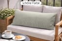 Amilian Kissenbezug 40x80 cm Beige Hotelverschluss Bild 4