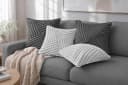 Amilian Dekokissen 4er Set mit Füllung und Bezug Grau Cord-Optik Bild 2