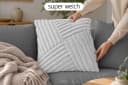 Amilian Kissenbezüge 4er Set Grau 40x40 cm Soft-Stoff Bild 1