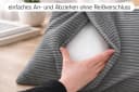 Amilian Dekokissen 4er-Set Grau mit Füllung Bild 3