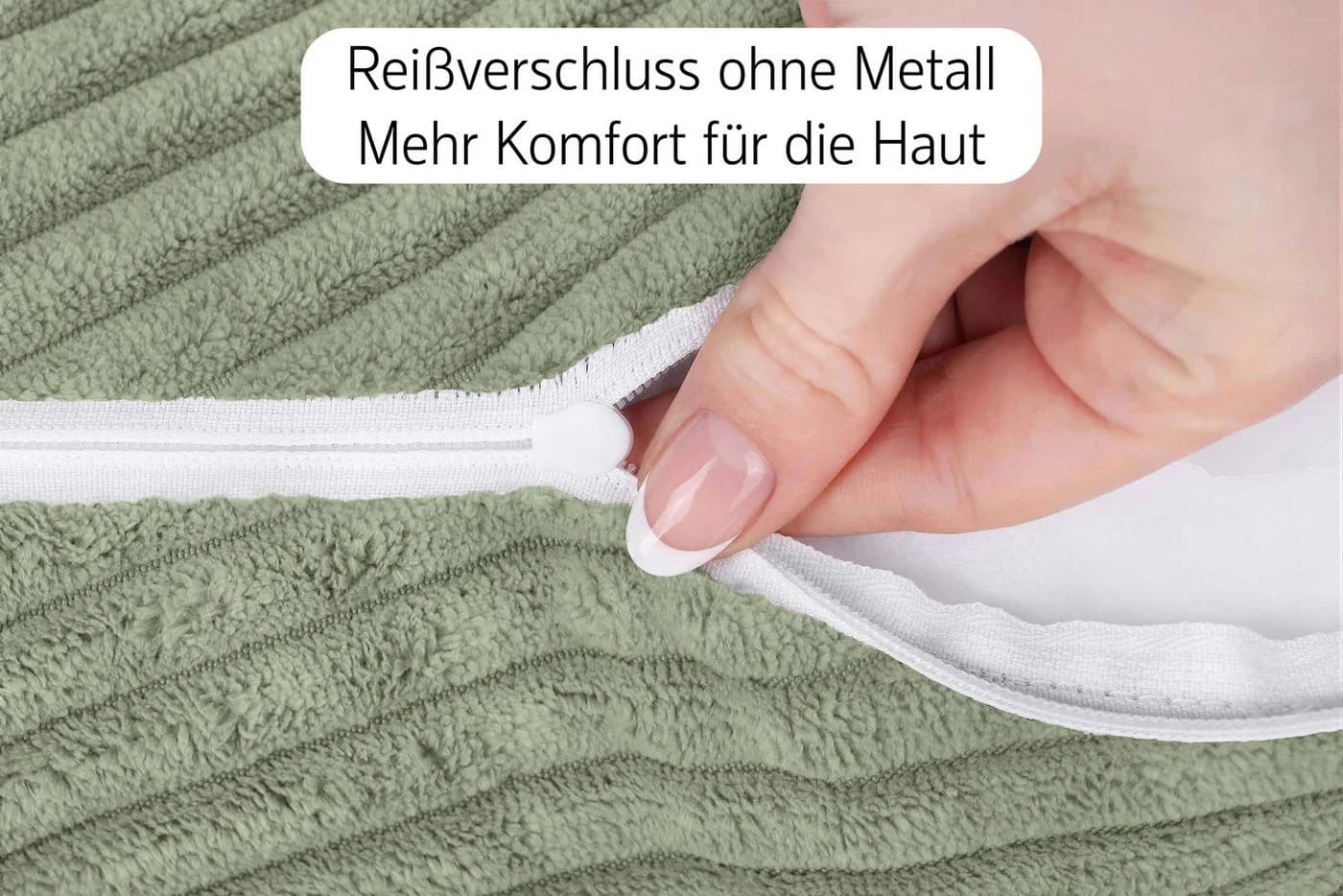 Amilian Dekokissen 4er-Set Grün Kunstfaser Formstabil - Bild 3