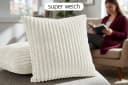 Amilian Kissenbezüge 4er Set Beige Hotelverschluss 40x40 cm Bild 1
